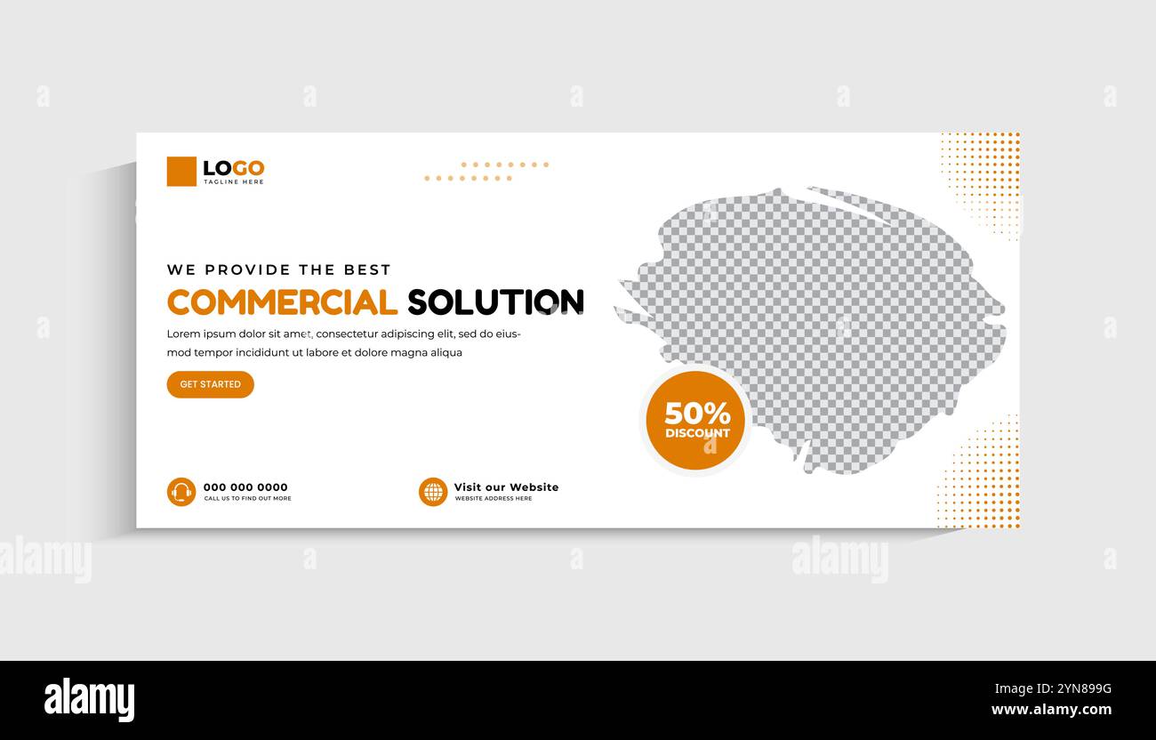 Modello di copertina per i social media di Digital Marketing Illustrazione Vettoriale