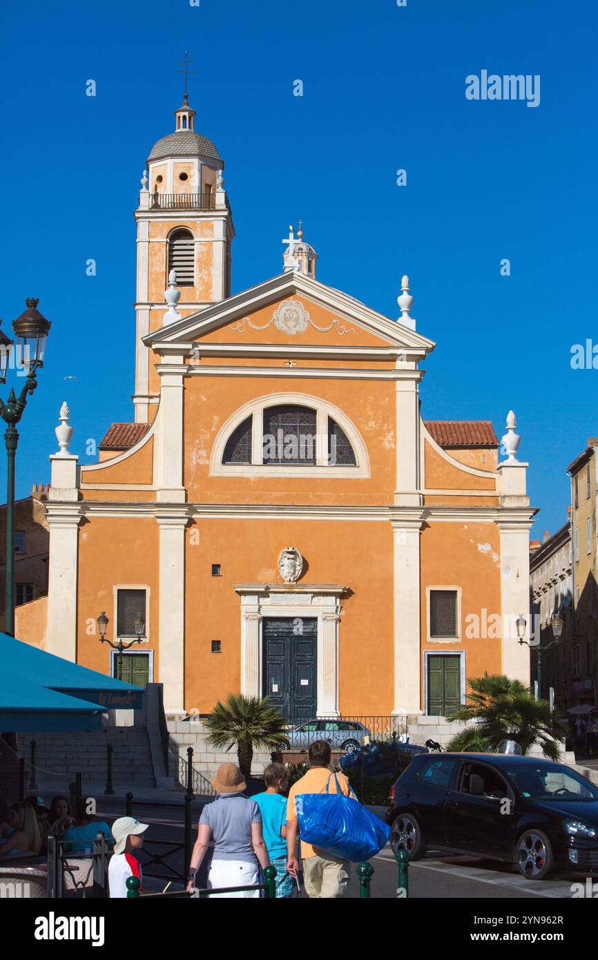 FRANCIA. CORSE DU SUD (2A) AJACCIO. CATTEDRALE DI NOTRE-DAME DE L'ASSOMPTION O SANTA MARIA ASSUNTA DI D'AJACCIO, SITUATA NELLA CITTÀ DI GENOVA, ERA INAUGOR Foto Stock