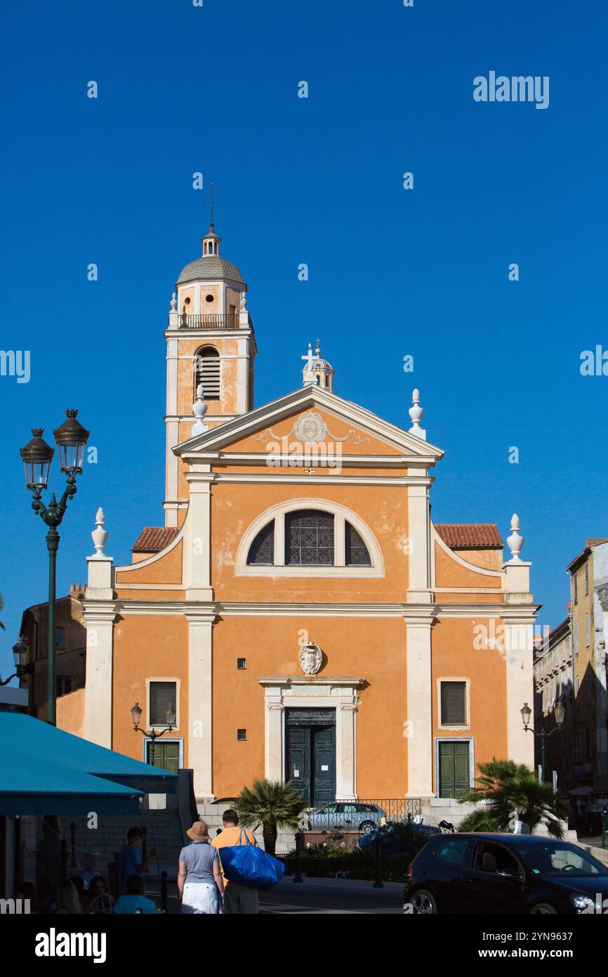 FRANCIA. CORSE DU SUD (2A) AJACCIO. CATTEDRALE DI NOTRE-DAME DE L'ASSOMPTION O SANTA MARIA ASSUNTA DI D'AJACCIO, SITUATA NELLA CITTÀ DI GENOVA, ERA INAUGOR Foto Stock