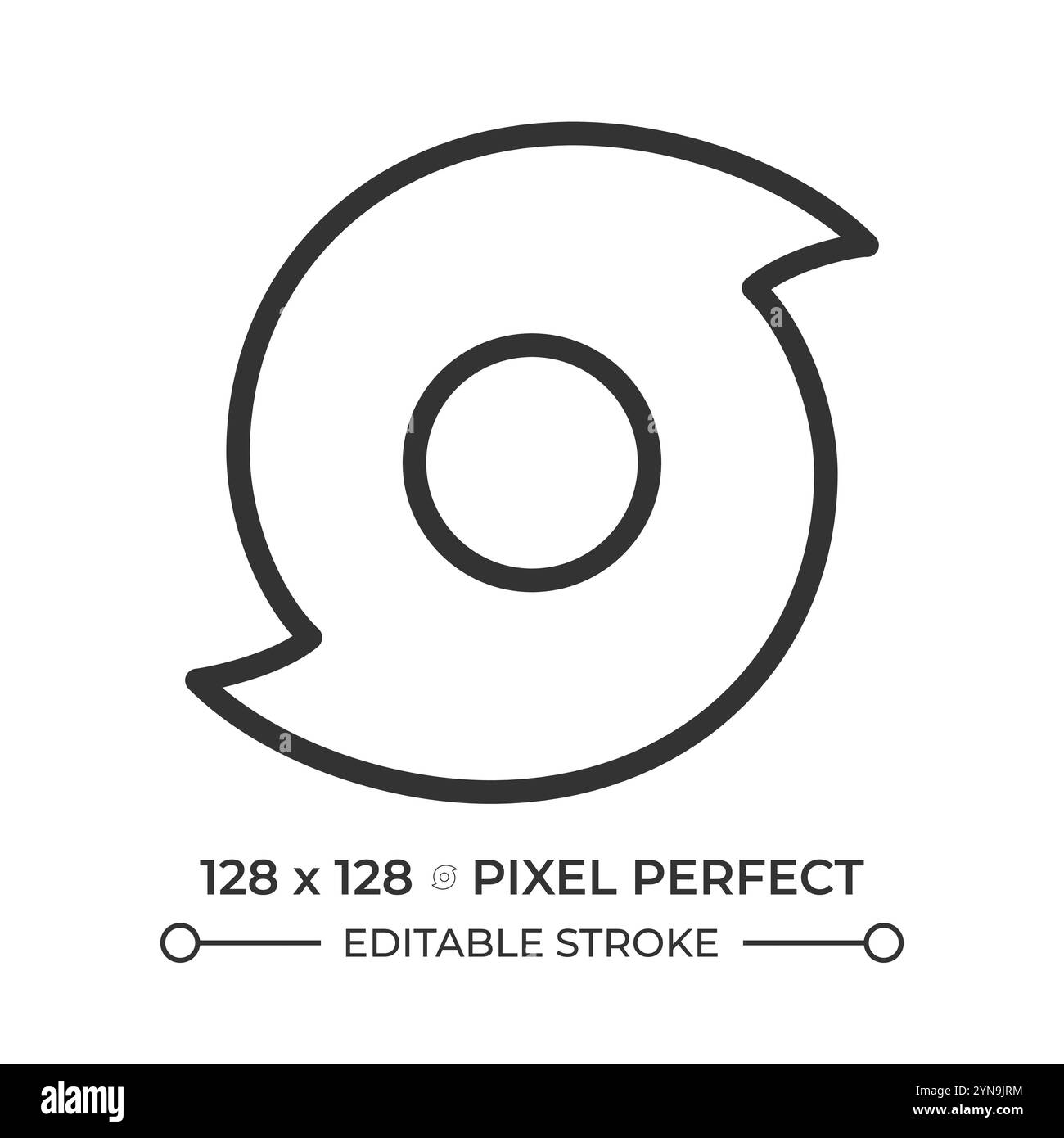 Icona lineare uragano Illustrazione Vettoriale