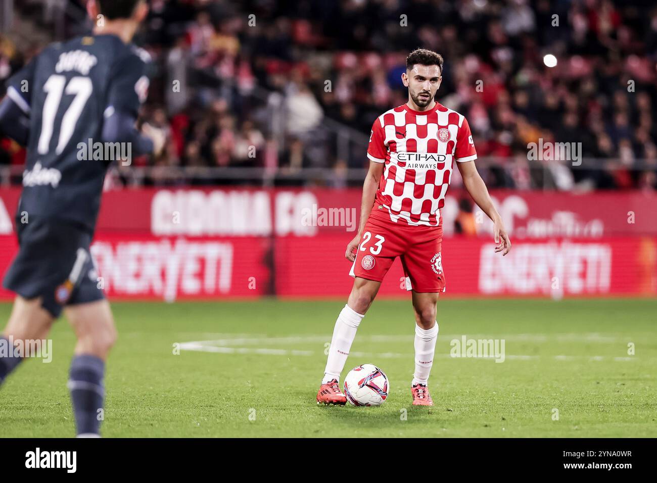 Ivan Martin del Girona FC durante la partita di calcio della Liga spagnola tra il Girona FC e l'RCD Espanyol il 23 novembre 2024 all'Estadio de Montilivi di Girona, Spagna Foto Stock