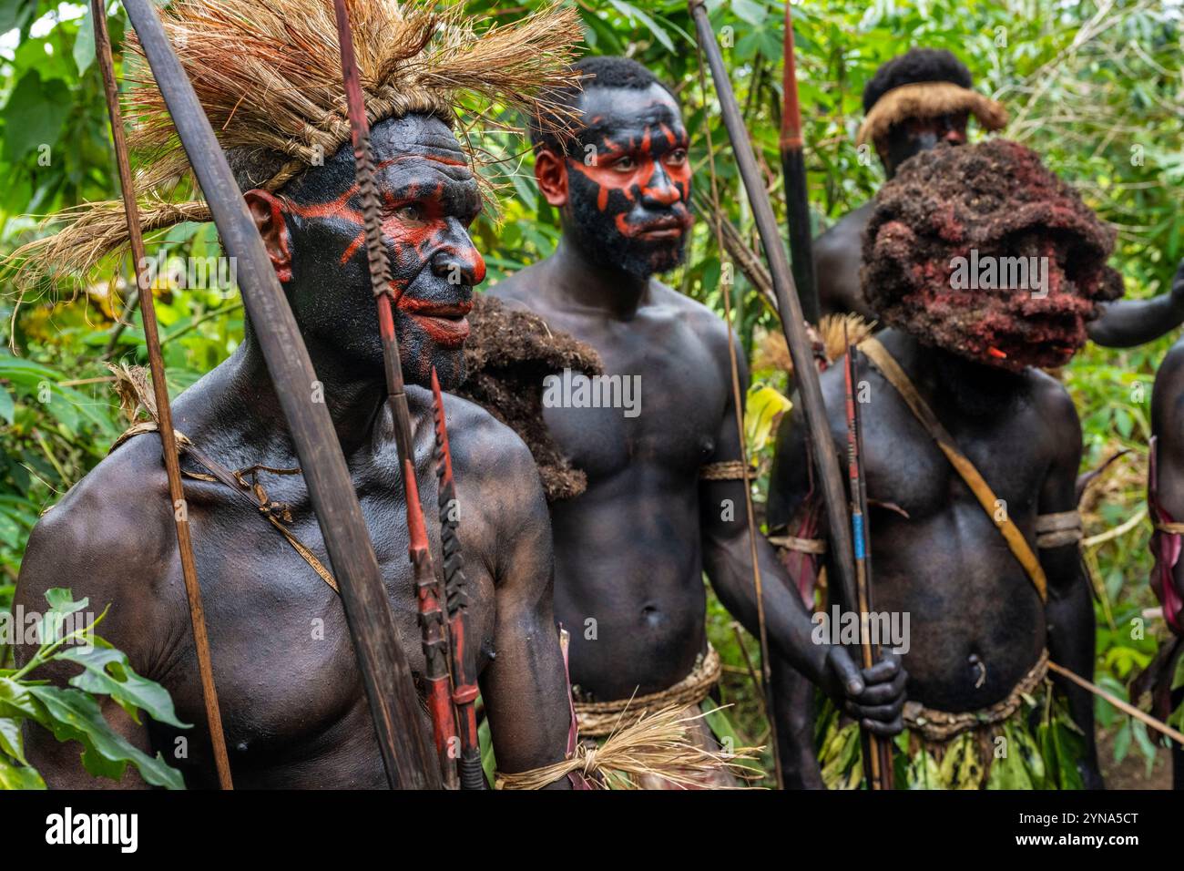 Papua nuova Guinea, Provincia delle Highlands Orientali, Goroka, ballerini tradizionali Foto Stock