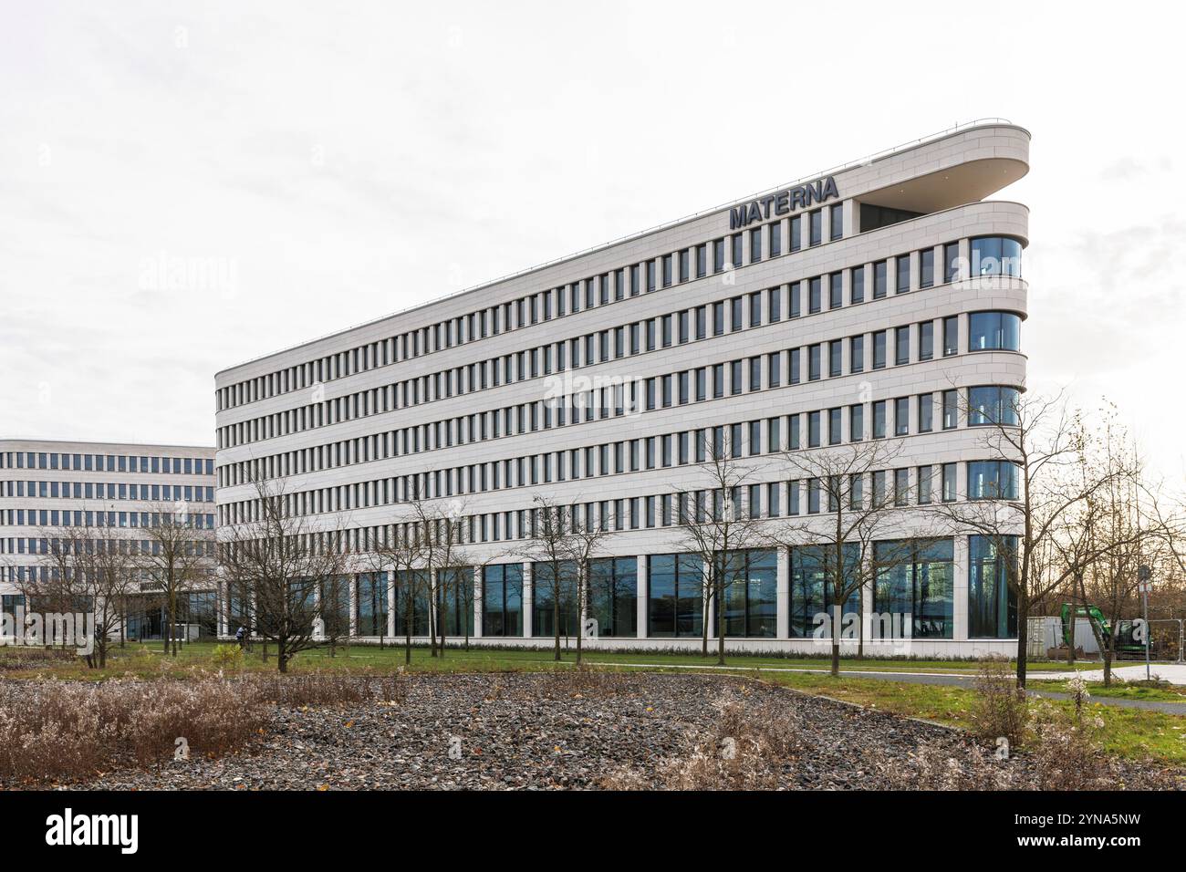 Sede centrale del fornitore di servizi IT Materna Information & Communications se presso il Phoenix Technology Park a Dortmund-Hoerde, Dortmund, North Rhine-WE Foto Stock