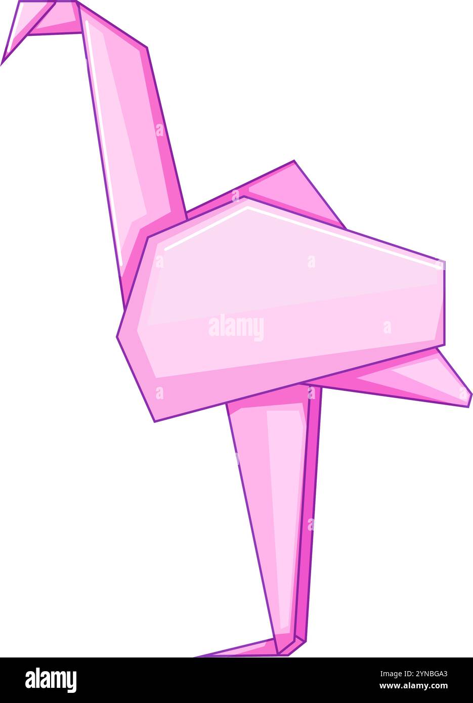 illustrazione vettoriale dei cartoni animati degli origami di carta Illustrazione Vettoriale