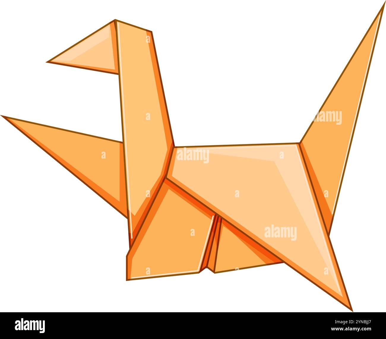 illustrazione vettoriale dei cartoni animati degli origami di coniglio Illustrazione Vettoriale