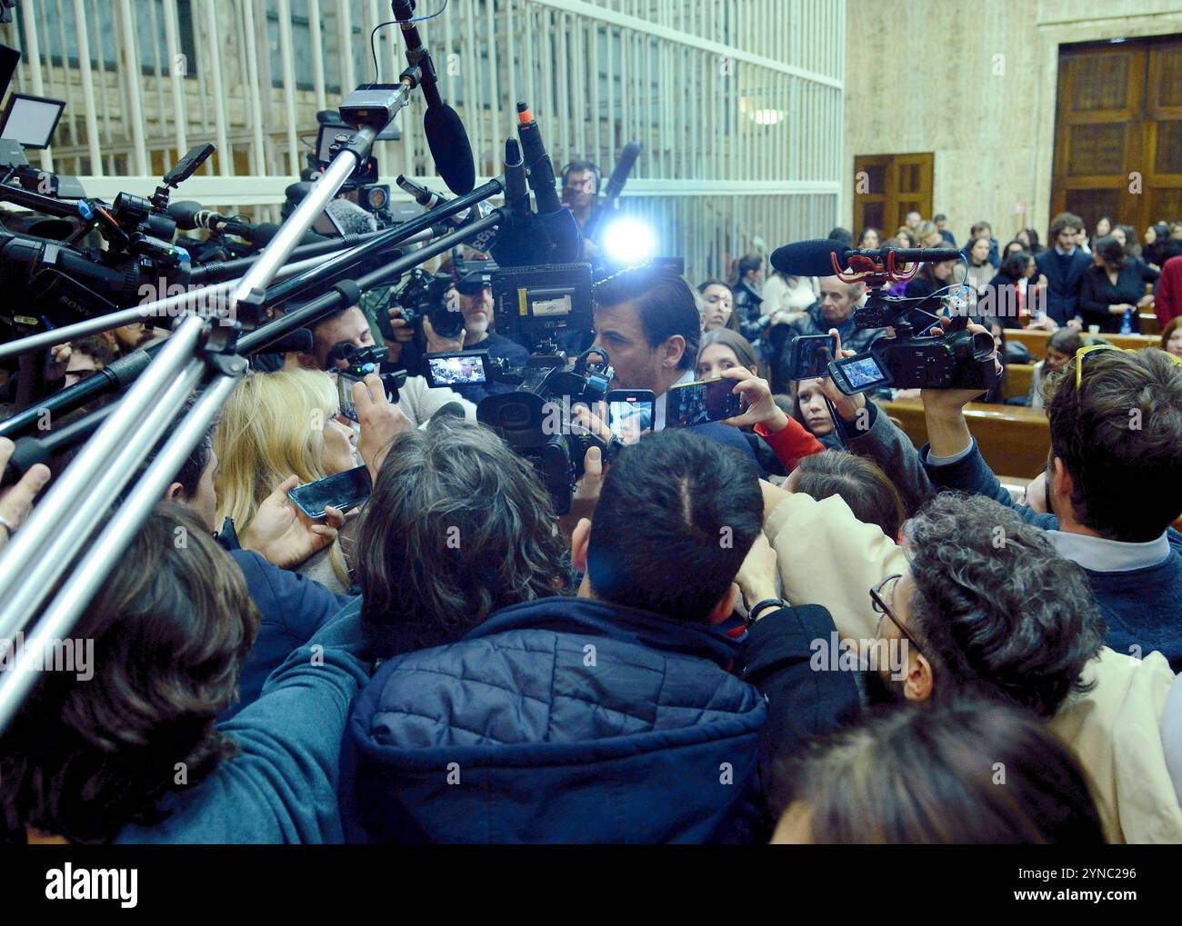 Milano, Italia. 25 novembre 2024. Milano - Tribunale di Milano, omicidio di Giulia Tramontano, condanna, ergastolo per Alessandro Impagnatiello. Solo utilizzo editoriale credito: Independent Photo Agency Srl/Alamy Live News Foto Stock