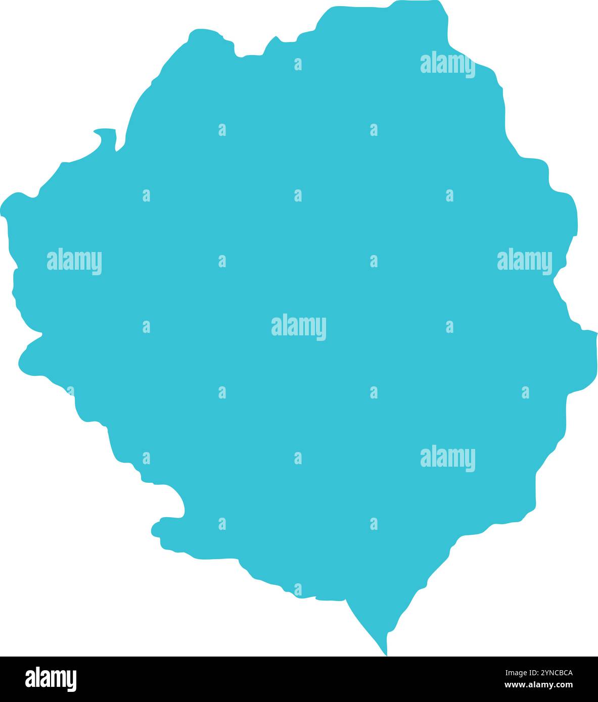 MAPPA della Sierra Leone in Blu, Mappa Paese, Sierra Leone, Mappa di confine, linea di confine della Sierra Leone, Mappa geografica Illustrazione Vettoriale