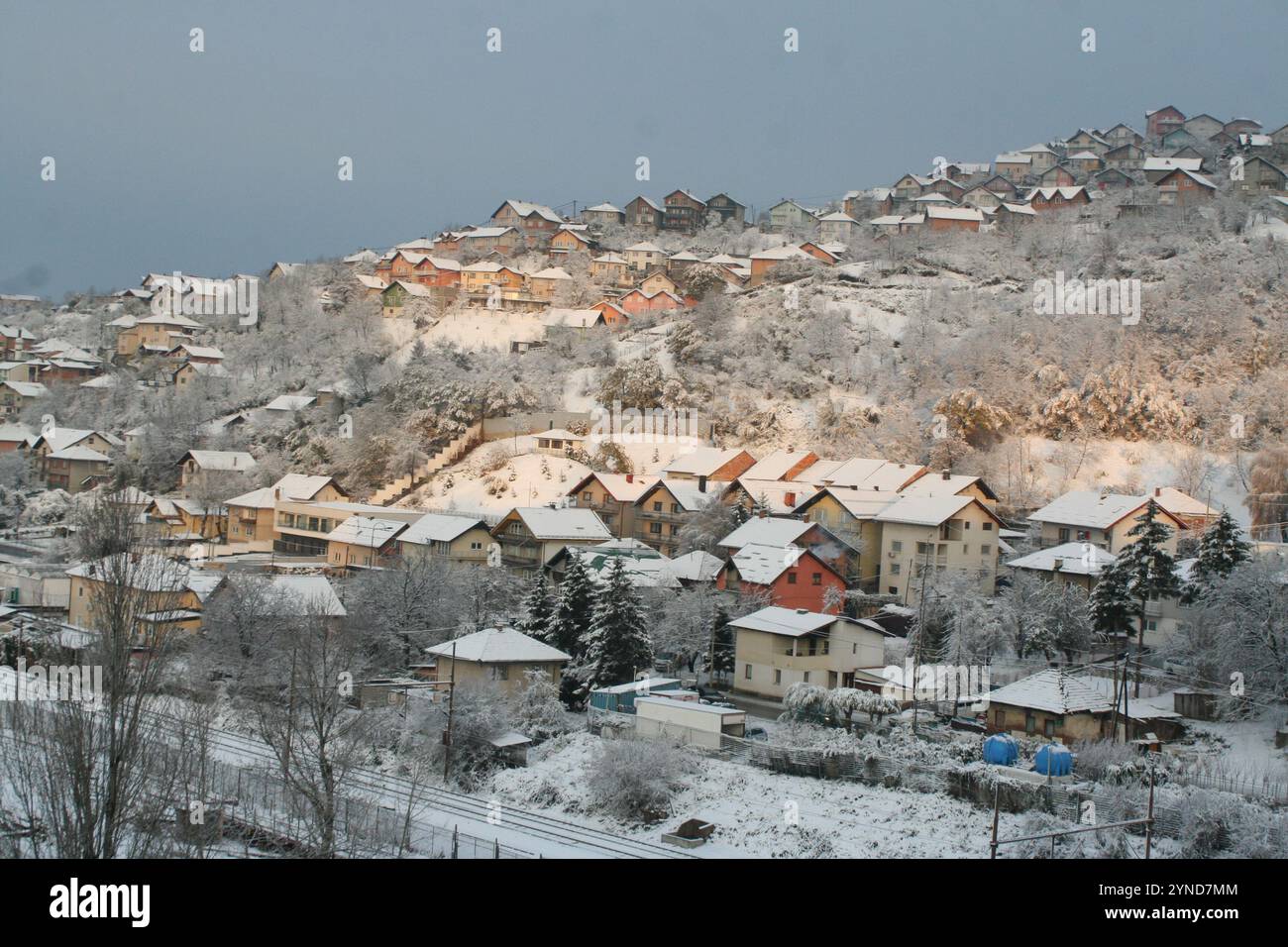 città di inverno Foto Stock