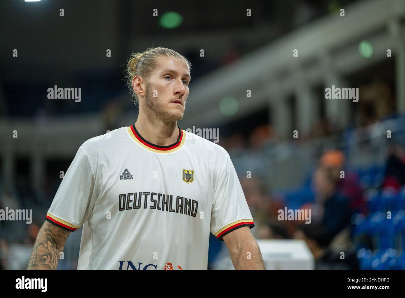 Dylan Osetkowski (Deutschland, #28), GER, Deutschland vs. Schweden, pallacanestro, Laenderspiel, Runde 4, 4. Spieltag, Spielzeit 2024/2025, 25.11.2024, foto: Eibner-Pressefoto/Sascha Walther Foto Stock