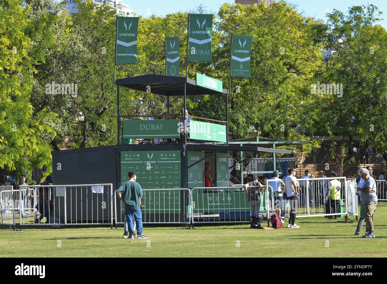Lo stand del Team la Natividad al 131° Campionato argentino di polo aperto (spagnolo: Campeonato Argentino Abierto de Polo), l'internatio più importante Foto Stock