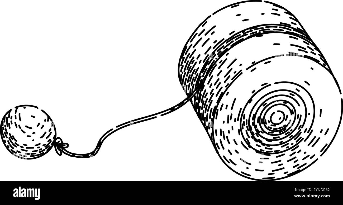 vettore disegnato a mano per lo schizzo degli assi Illustrazione Vettoriale