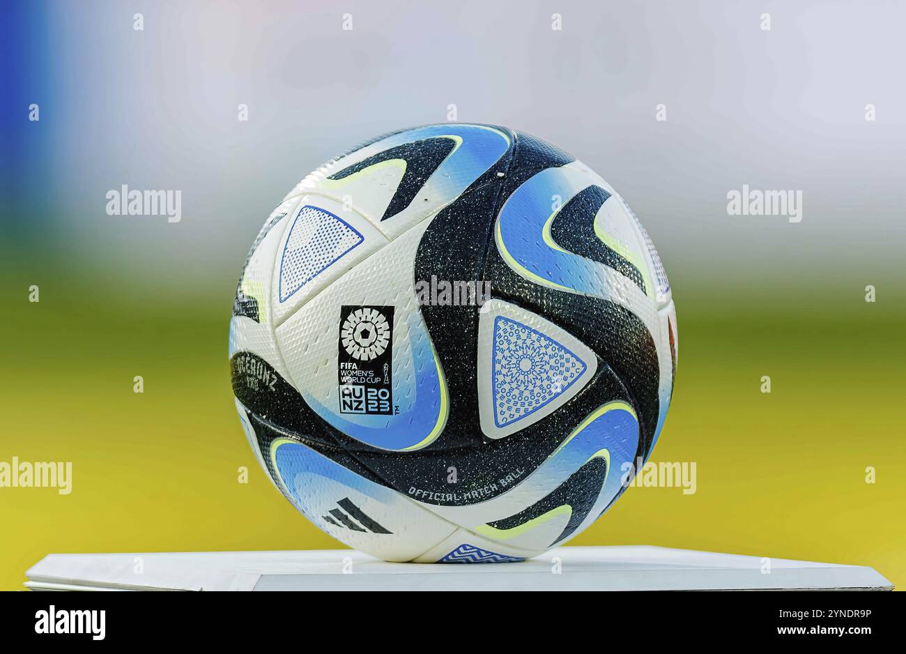 Nuovo Galles del Sud, Australia. 23 luglio 2023. Primo piano di un pallone ufficiale della Coppa del mondo femminile FIFA 2023 Foto Stock