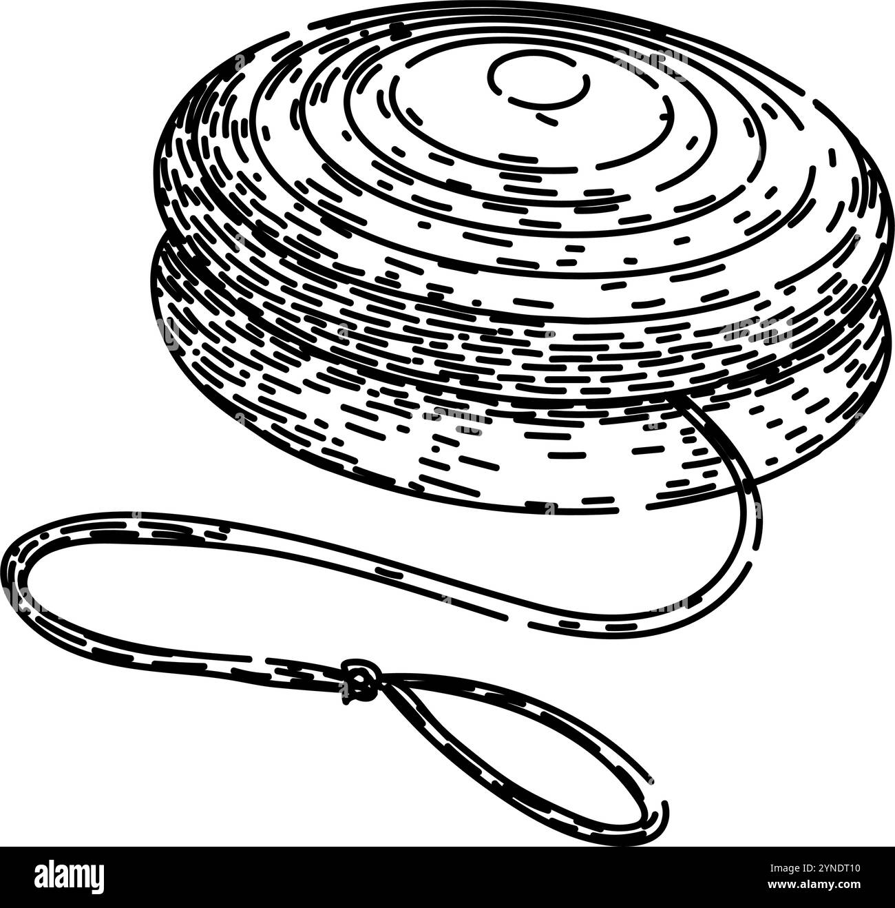 vettore disegno a mano dello schizzo dello yo loop Illustrazione Vettoriale