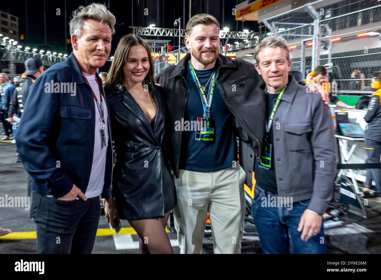 LAS VEGAS, STATI Uniti: Gordon Ramsay, famoso chef, al Gran Premio di Formula 1 di Las Vegas 2024 al Las Vegas Street Circuit di Las Vegas, Stati Uniti. Foto Stock