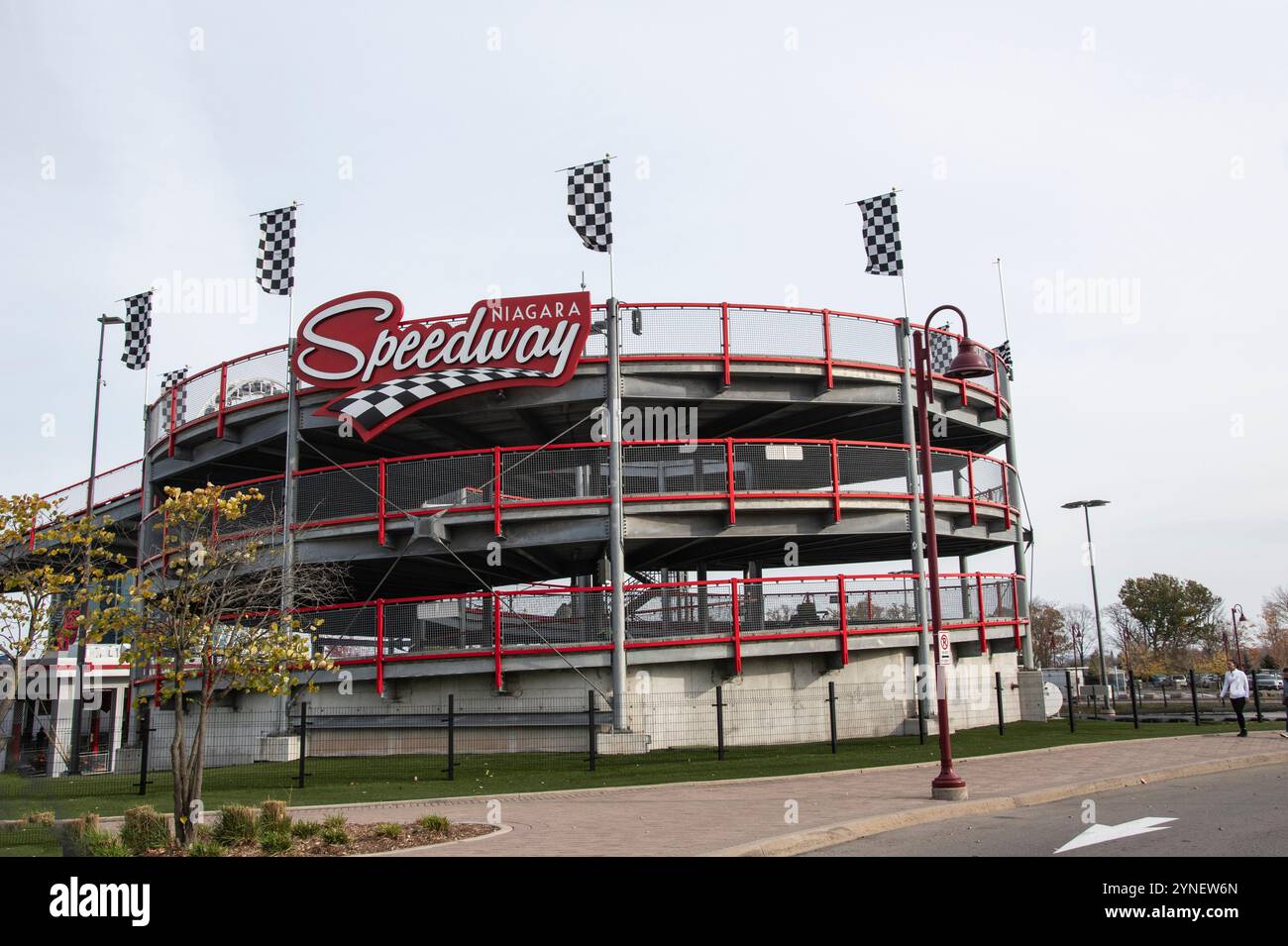 Autodromo Niagara Speedway su Cliffton Hill a Niagara Falls, Ontario, Canada Foto Stock