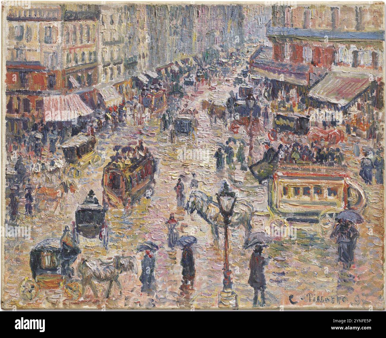 Camille Pissarro - la Place du Havre, effet de pluie Foto Stock