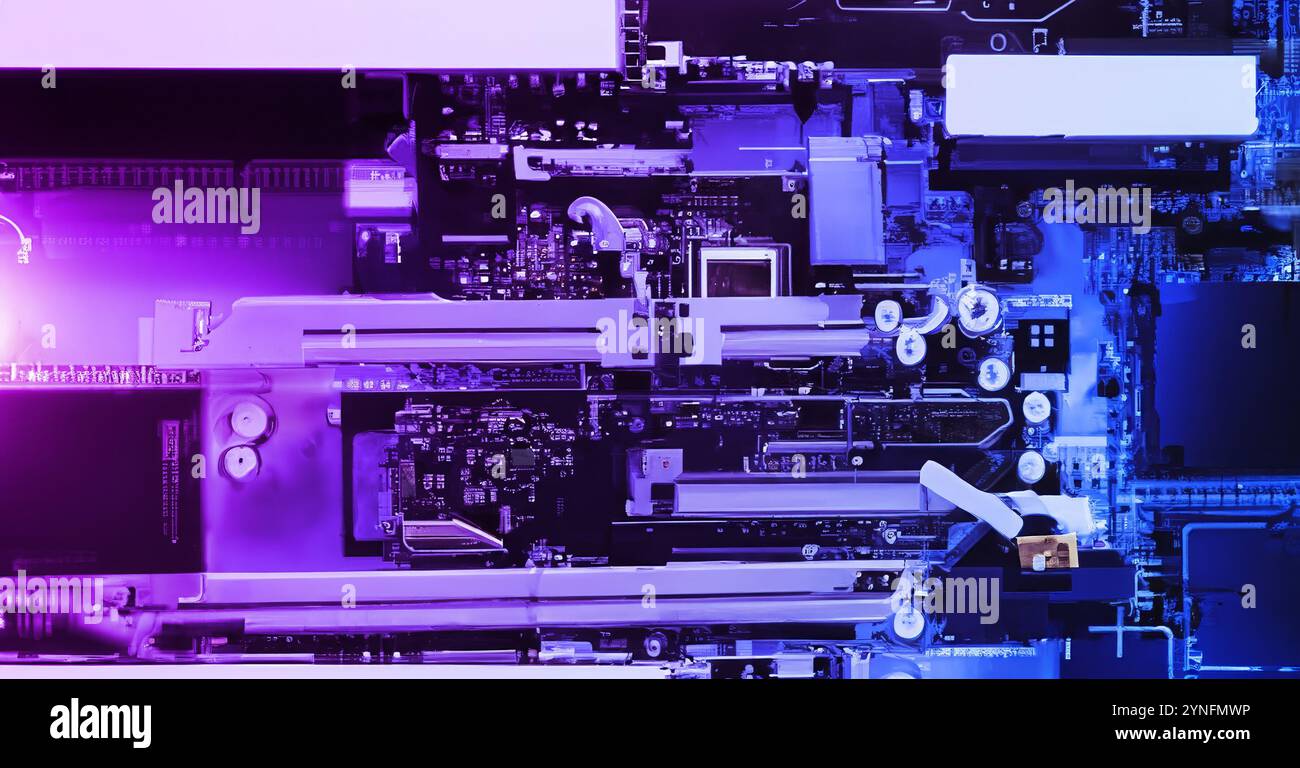 Varie connessioni hardware che fanno funzionare le cose Foto Stock