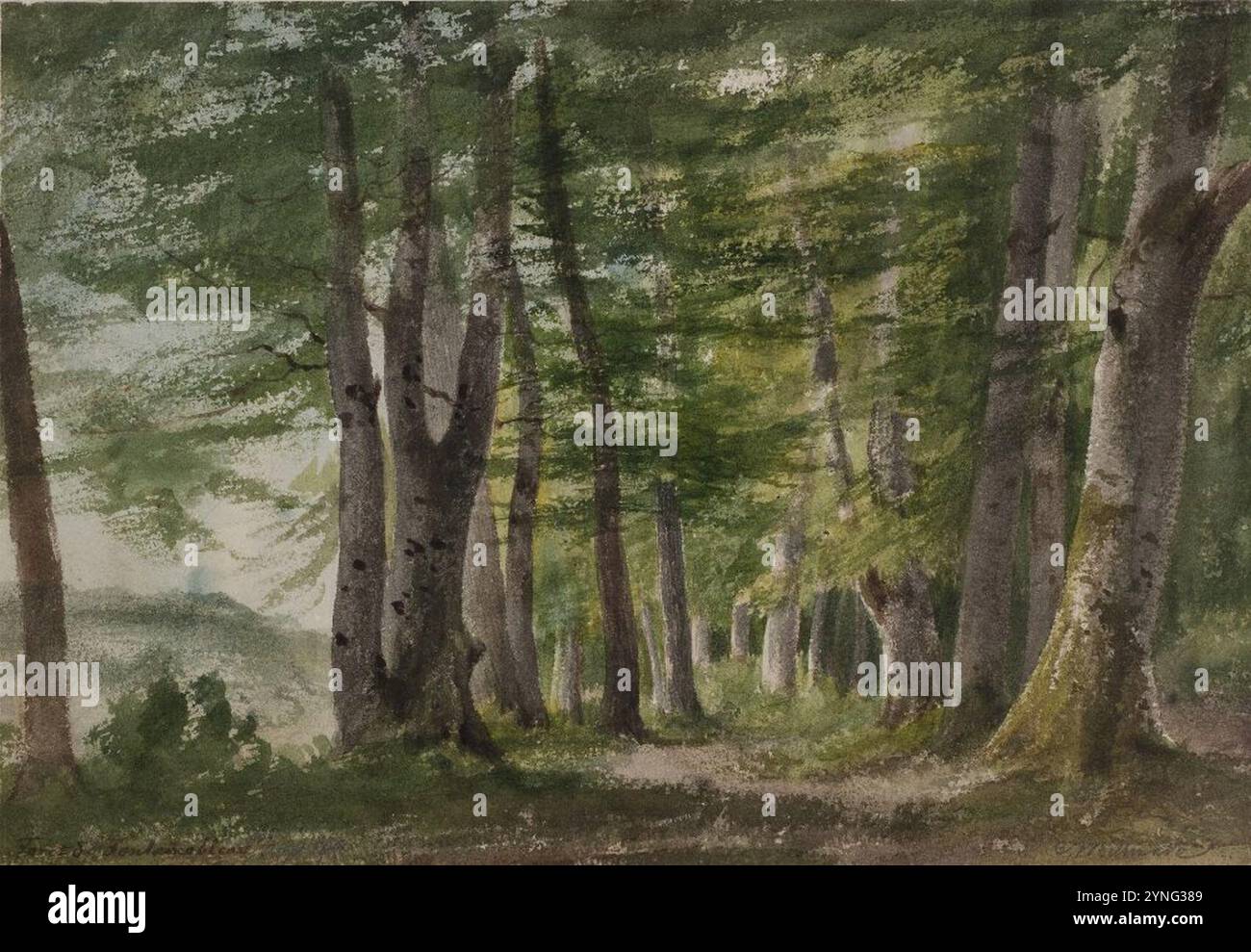 Carl Johan Billmark - Foresta di Fontainebleau Foto Stock