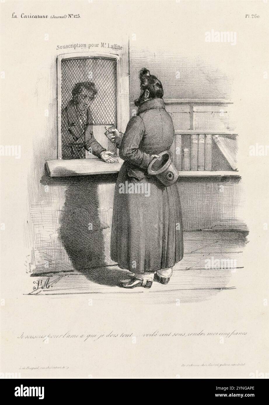 Carricature de Louis-Philippe e Jacques Laffitte. Foto Stock