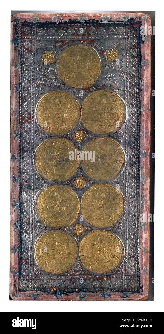 Mazzo di Tarocchi Cary-Yale - nove monete. Foto Stock