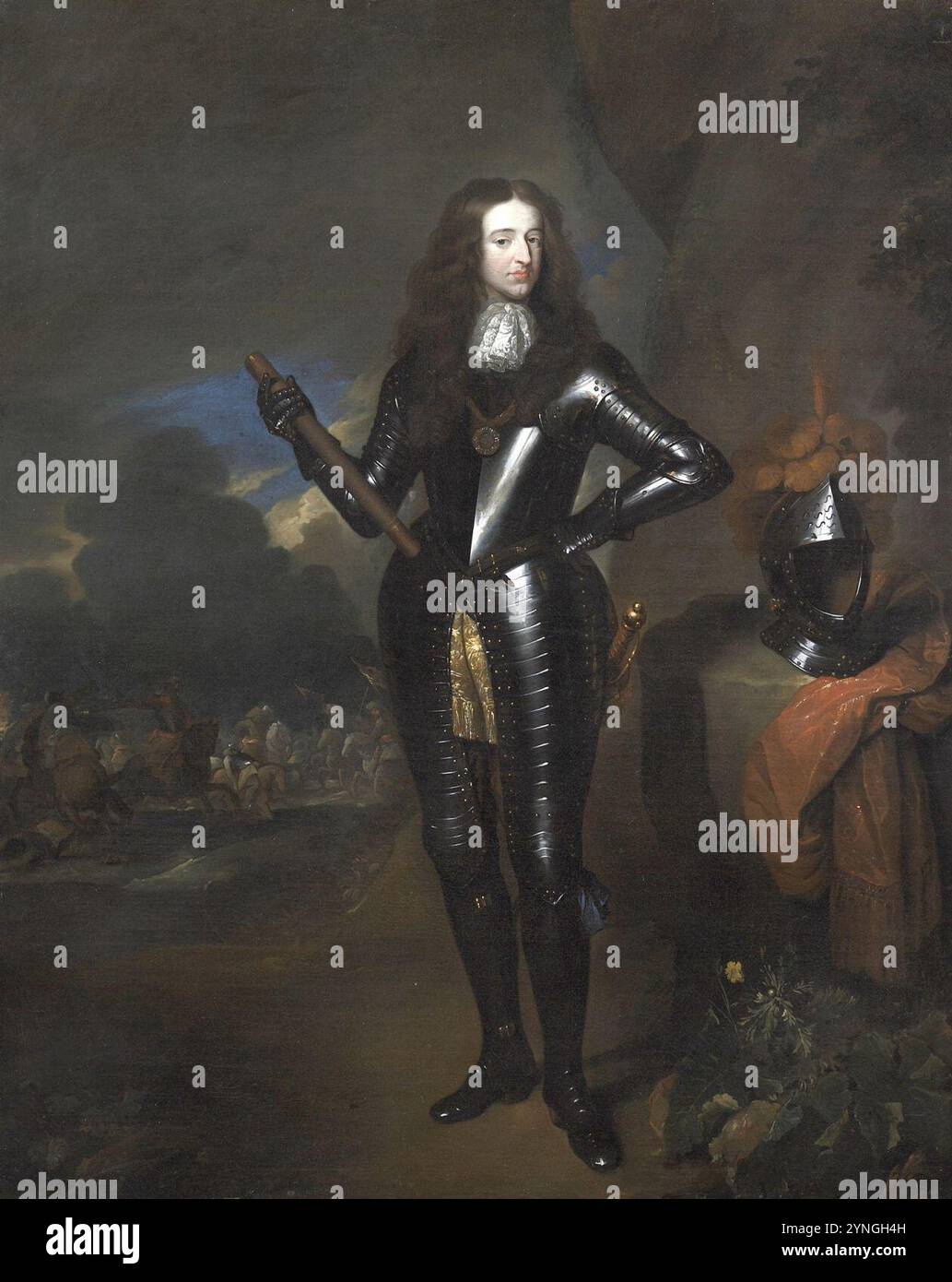 Caspar Netscher - Guglielmo III, re d'Inghilterra, principe d'Orange e Nassau (1650–1702) Foto Stock