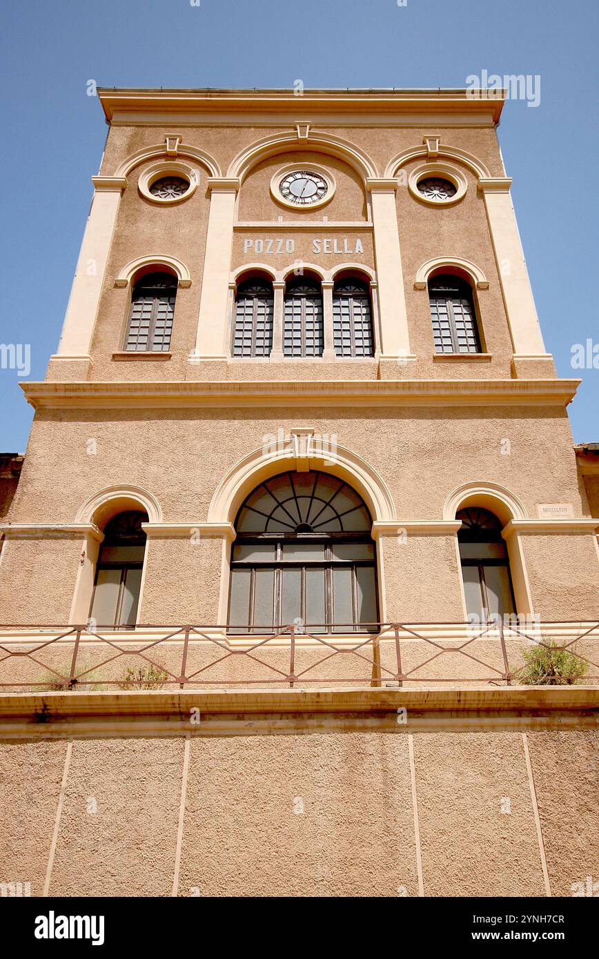 Pozzo Sella - Monteponi - Iglesias - Sardegna - Italia - Europa Foto Stock