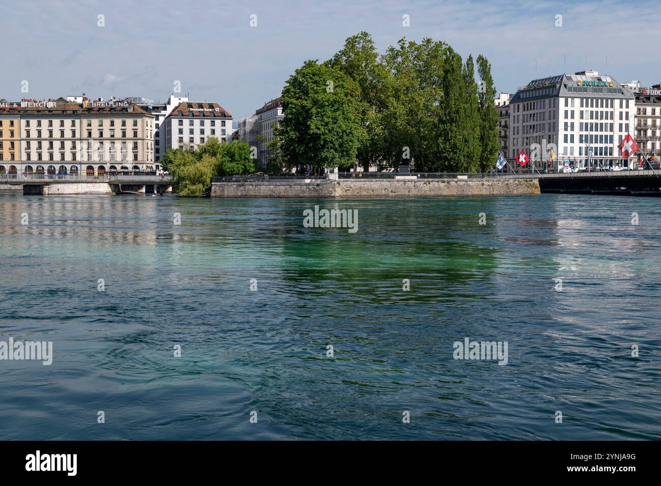 Svizzera, Svizzera, Canton Genève, Kanton Genf, cantone di Ginevra, Genève, Genf, Ginevra, ville, Stadt, città, città, Lac Léman, Genfer SEE, Foto Stock