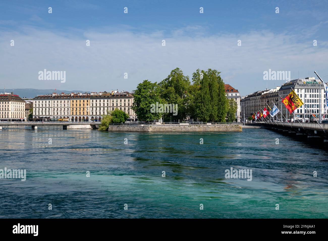 Svizzera, Svizzera, Canton Genève, Kanton Genf, cantone di Ginevra, Genève, Genf, Ginevra, ville, Stadt, città, città, Lac Léman, Genfer SEE, Foto Stock