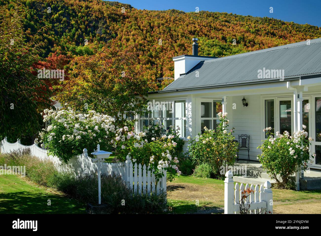 Nuova Zelanda, South Island, Otago, Arrowtown, Gold Rush Town, cottage privato Foto Stock