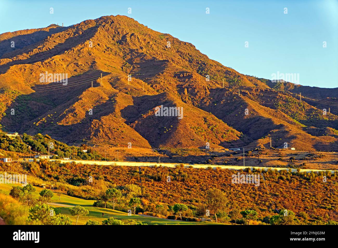 Landschaft, Sierra Bermeja, Golfplatz Foto Stock