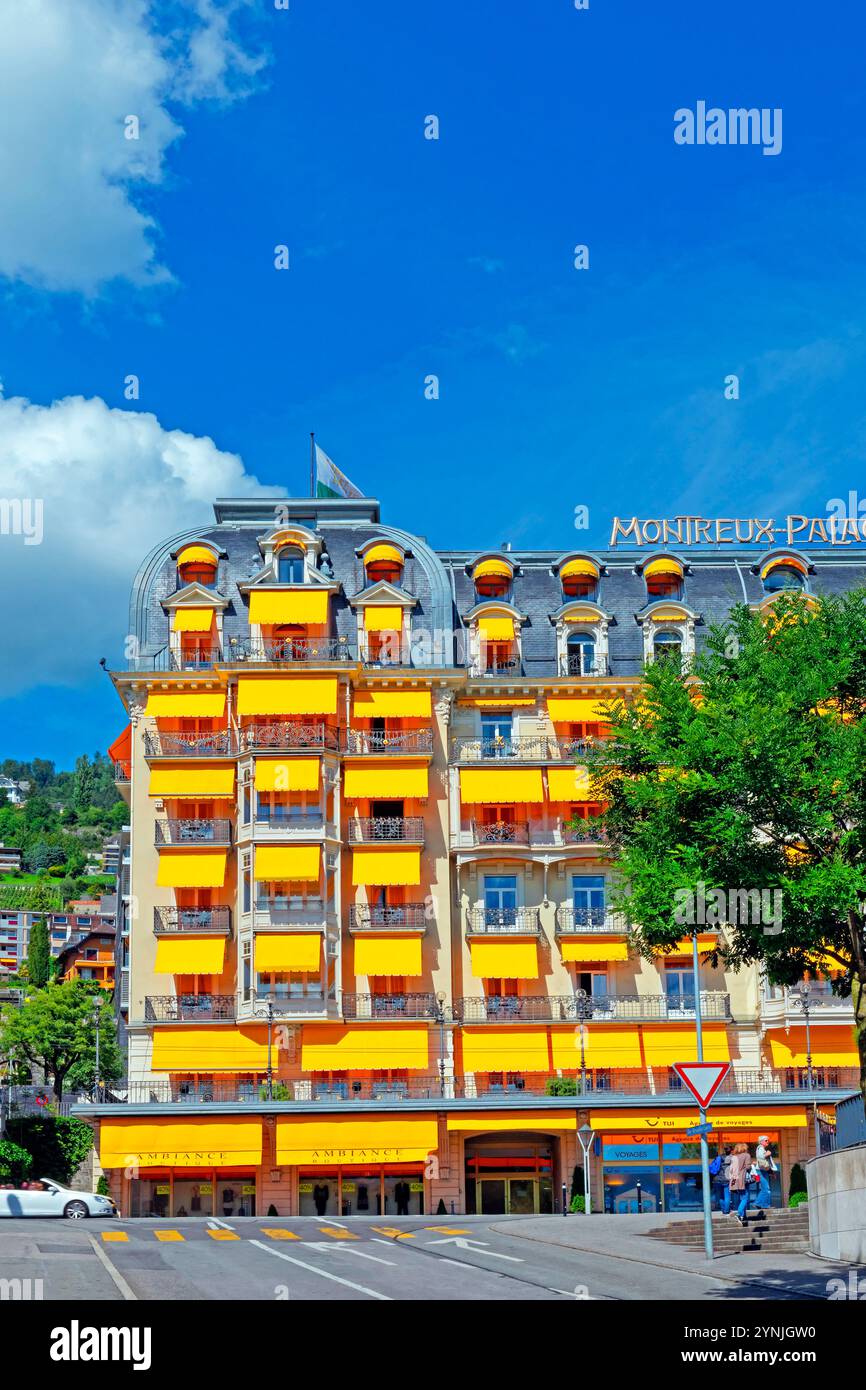 Quai Edouard-Jaccoud, Hotel Montreux Palace Foto Stock