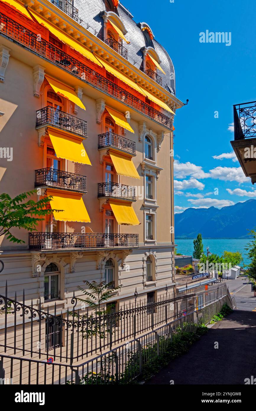 Chemin du Petit-Clos, Hotel Montreux Palace, Genfer SEE Foto Stock