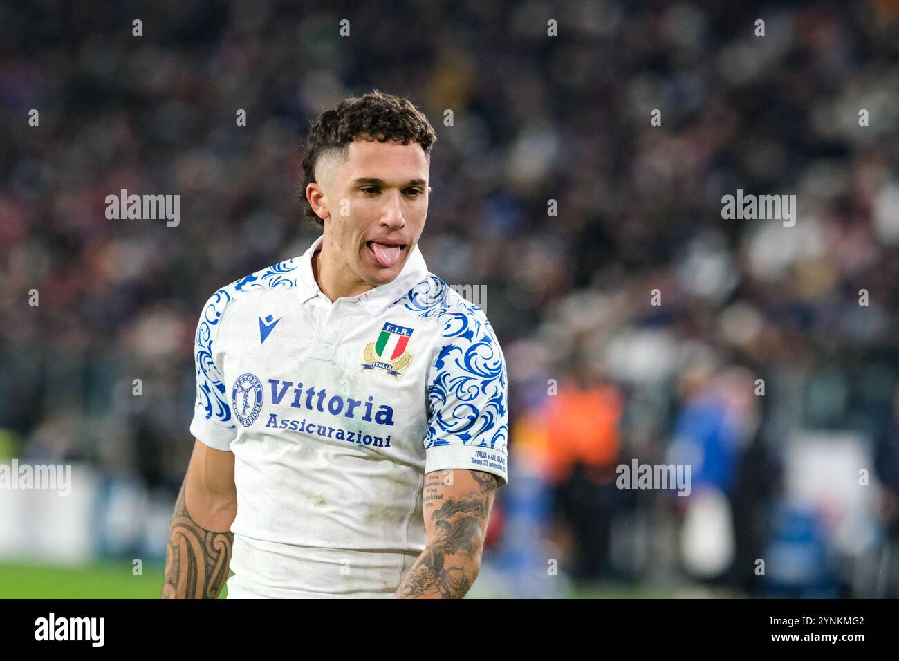 23 novembre 2024, Torino, Italia: Jacopo Trulla d'Italia visto durante l'Autumn Nations Series test match allo Stadio Allianz. La nuova Zelanda vince contro l'Italia con un punteggio di 11-29. (Credit Image: © Davide di Lalla/SOPA Images via ZUMA Press Wire) SOLO PER USO EDITORIALE! Non per USO commerciale! Foto Stock