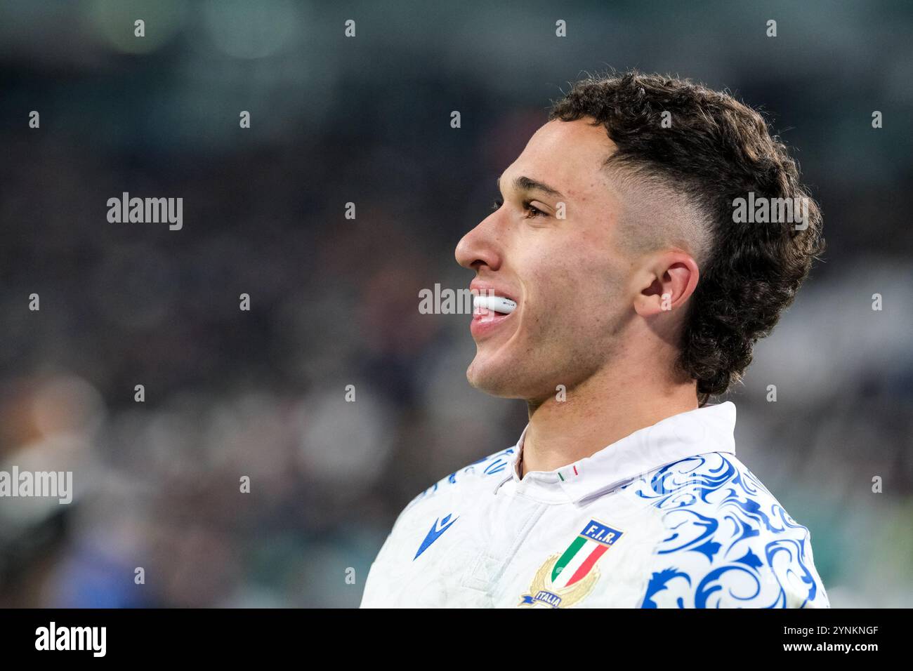 23 novembre 2024, Torino, Italia: Jacopo Trulla d'Italia visto durante l'Autumn Nations Series test match allo Stadio Allianz. La nuova Zelanda vince contro l'Italia con un punteggio di 11-29. (Credit Image: © Davide di Lalla/SOPA Images via ZUMA Press Wire) SOLO PER USO EDITORIALE! Non per USO commerciale! Foto Stock