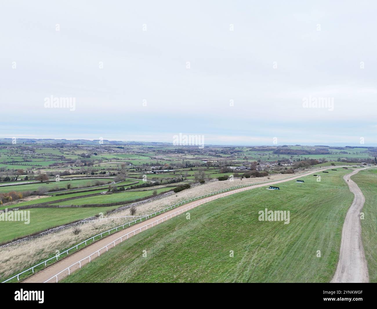 Foto aerea di Middleham Low Moor Foto Stock