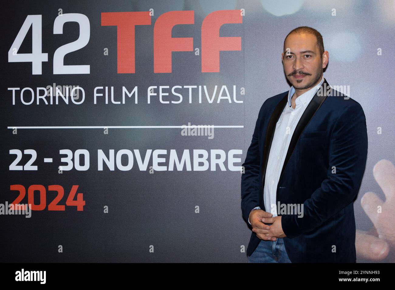 Torino, Italia. 26 novembre 2024. Il regista Abdelhamid Bouchnak photocall al Torino Film Festival 2024 crediti: Marco Destefanis/Alamy Live News Foto Stock