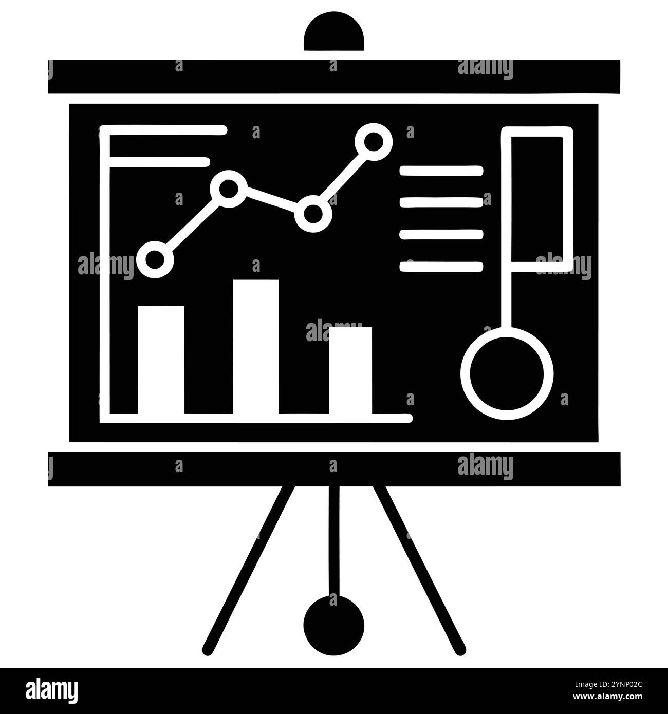 Grafica vettoriale professionale di un grafico di presentazione aziendale, che mostra l'analisi dei dati, le metriche di crescita e le tendenze delle prestazioni. Illustrazione Vettoriale