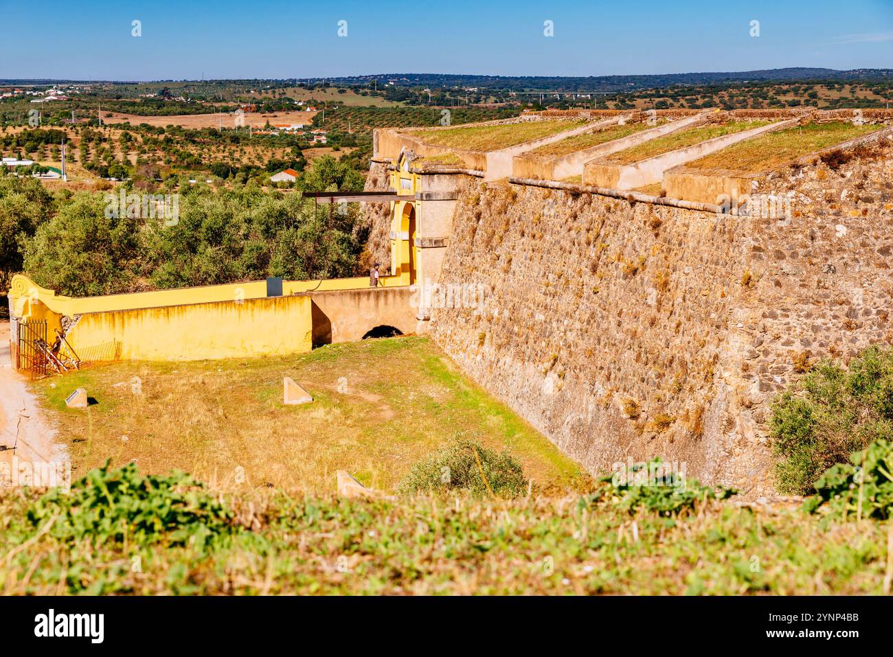 Il cancello esterno Esquina o di Nossa Senhora da Conceicao, il nostro Lay of Conception. Elvas, Alentejo, Portogallo, Europa. Foto Stock