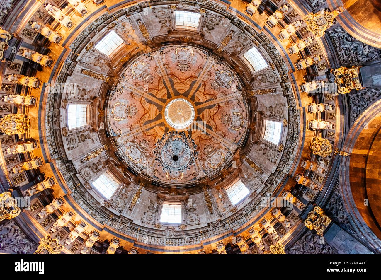 Vista interna della cupola. Basilica di Loyola. Santuario di Ignazio di Loyola. Azpeitia, Guipúzcoa, País Vasco, Spagna, Europa Foto Stock