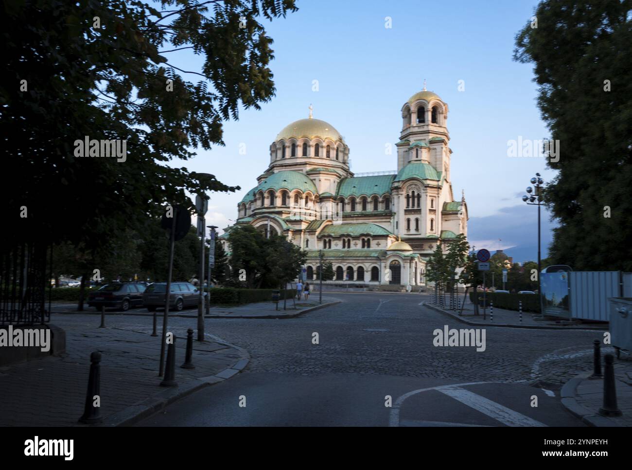 Cattedrale di St. Alexander Nevsky nella storica capitale bulgara. Sofia, Bulgaria, Europa Foto Stock