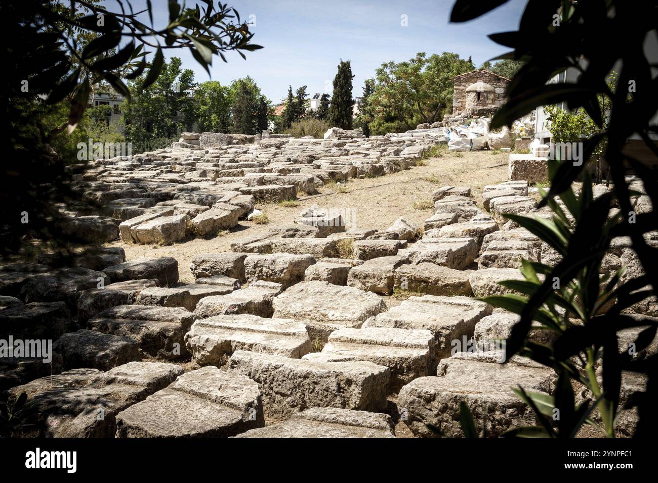 Acropoli resti archeologici. Atene, il centro di Atene. La Grecia Foto Stock