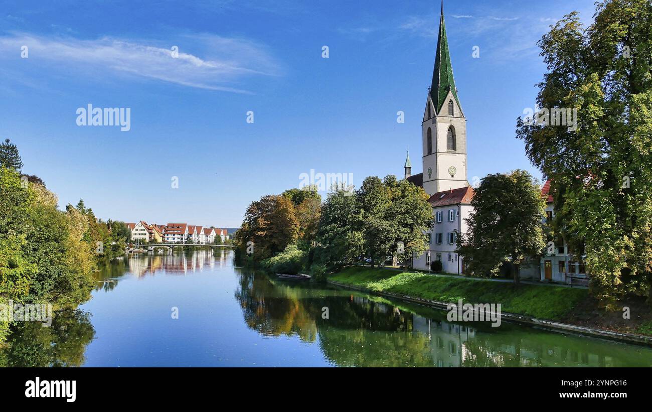 Vista della chiesa di Rottenburg am Neckar Foto Stock