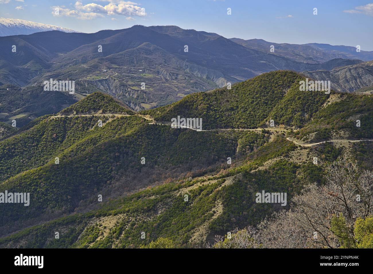 Vista nel parco nazionale Hotova-Dangell vista nel nazionale park Hotova-Dangell vicino a Permet lungo la Foto Stock