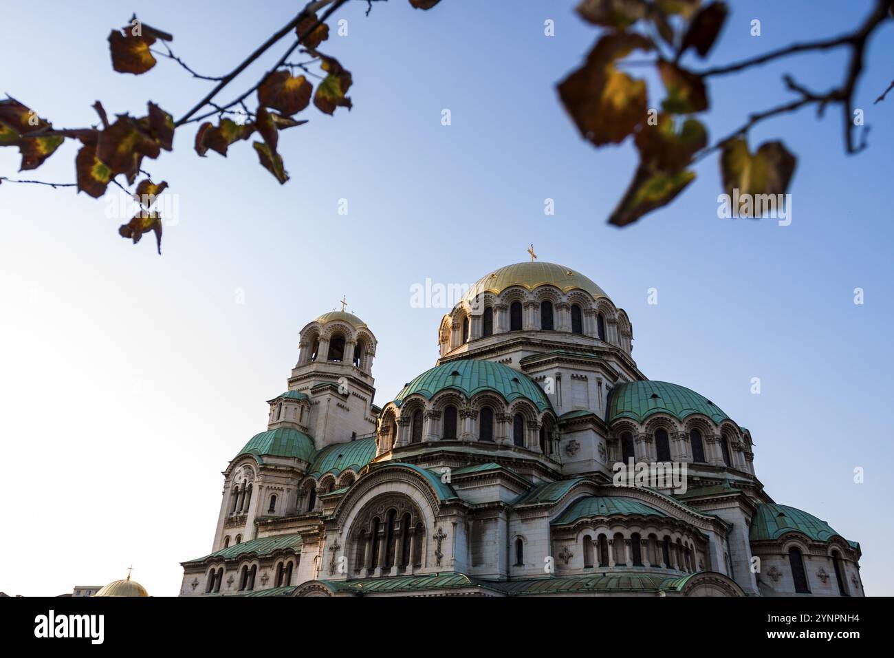 Cattedrale di St. Alexander Nevsky nella storica capitale bulgara. Sofia, Bulgaria, Europa Foto Stock