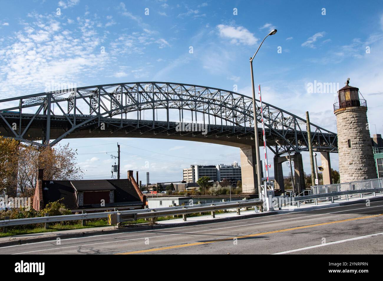 Burlington Bay, James N. Allan, ponte Skyway a Hamilton, Ontario, Canada Foto Stock