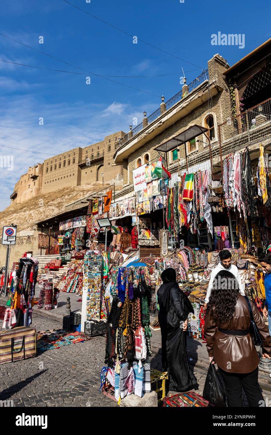 Cittadella di Erbil, Qalat, Hawler, bazar (bazar, bazar), capitale del Kurdistan, Erbil, iracheno, Medio Oriente, Asia Foto Stock