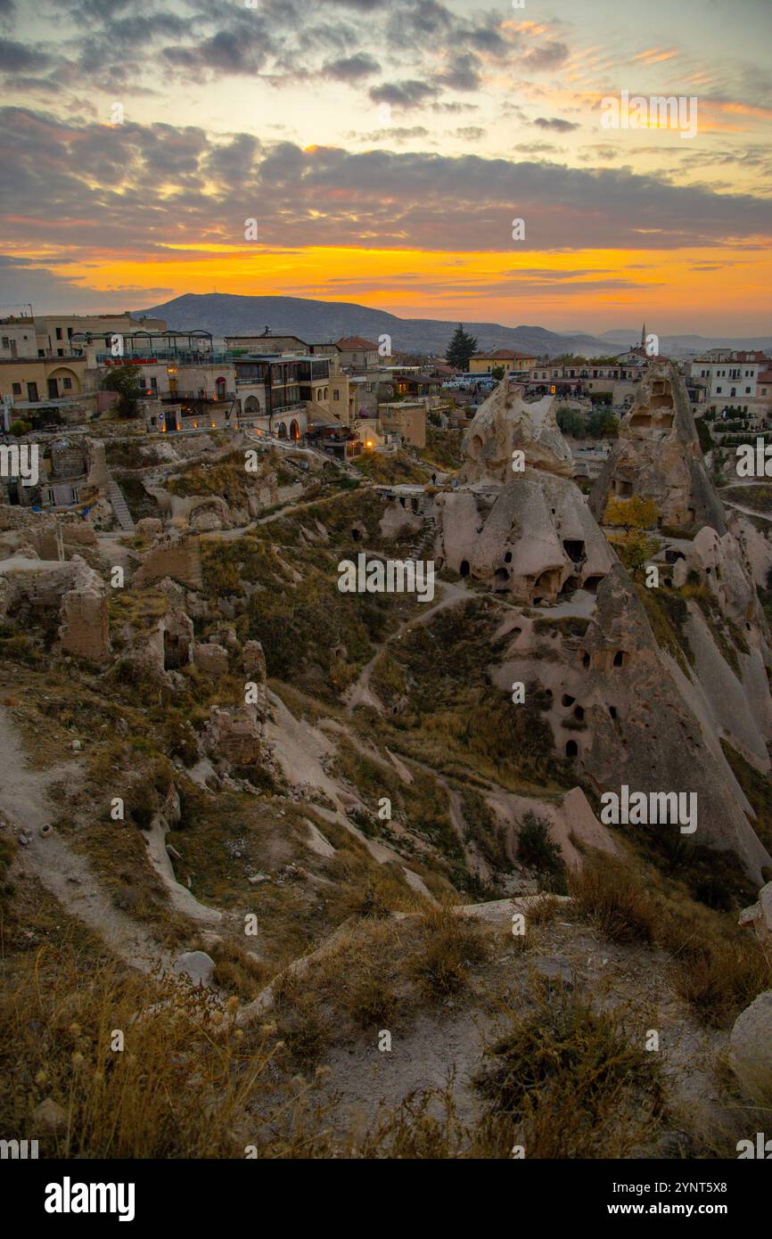 Castello di Uchisar, Cappadoccia, Turkiye, Turchia Foto Stock