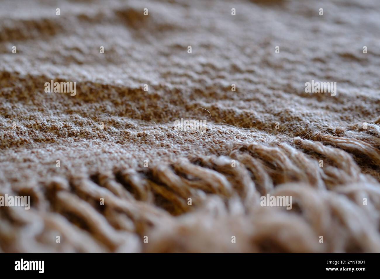 Panno intrecciato a mano (tessuto di lana) Foto Stock