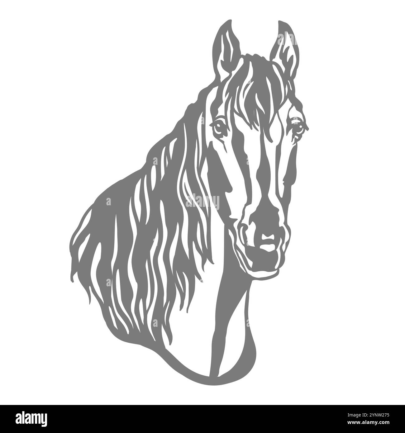 Illustrazione vettoriale modello di illustrazione cavallo Illustrazione Vettoriale