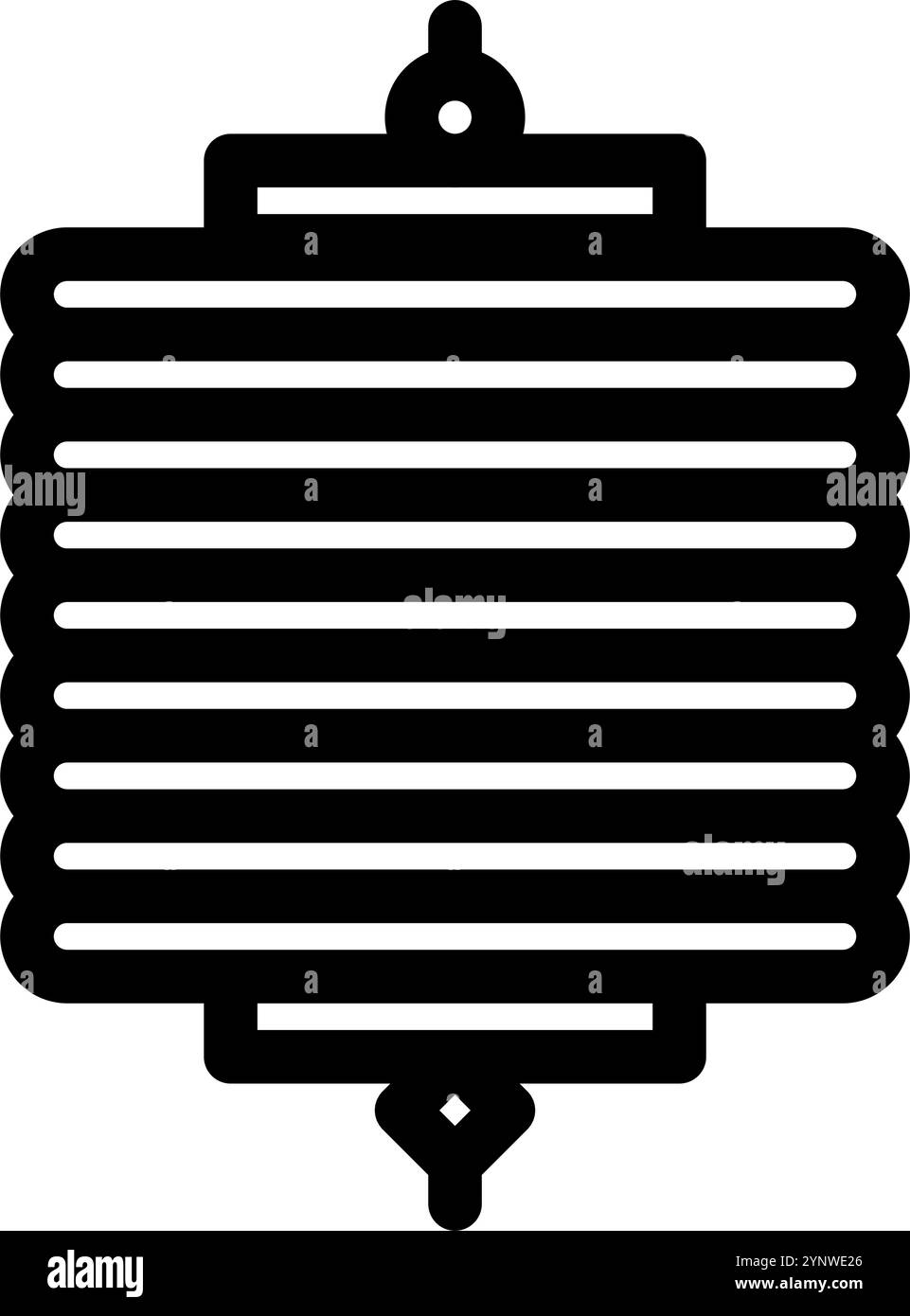 Lanterna cinese - pulita e moderna icona cinese o cinese del capodanno. Illustrazione Vettoriale